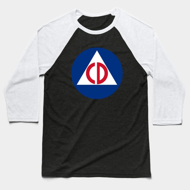 Civil Defense Baseball T-Shirt by The Sarah Gibs